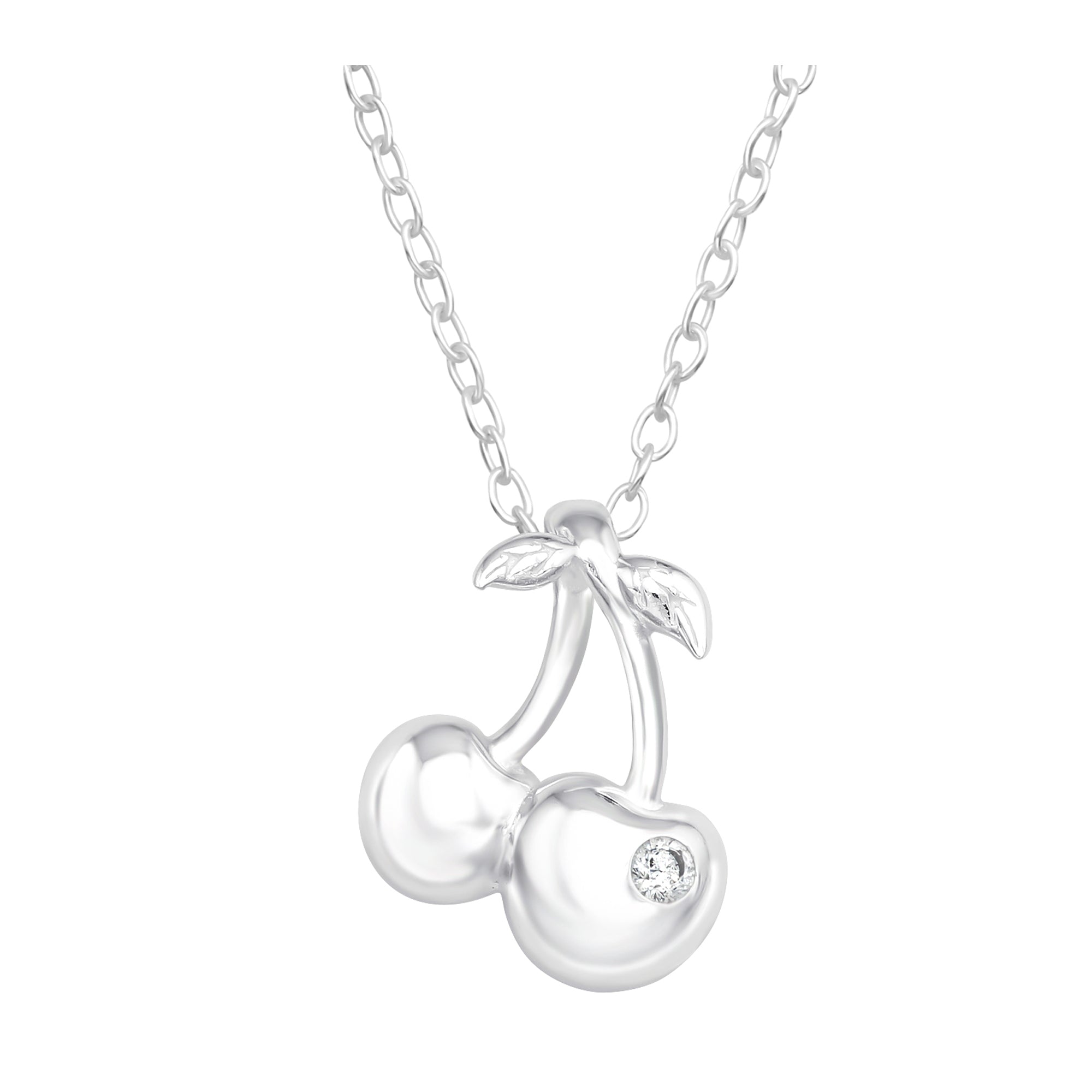 DEADBEAT Rock-Solid 925 Silver Cherry CZ Necklace Gift Pack