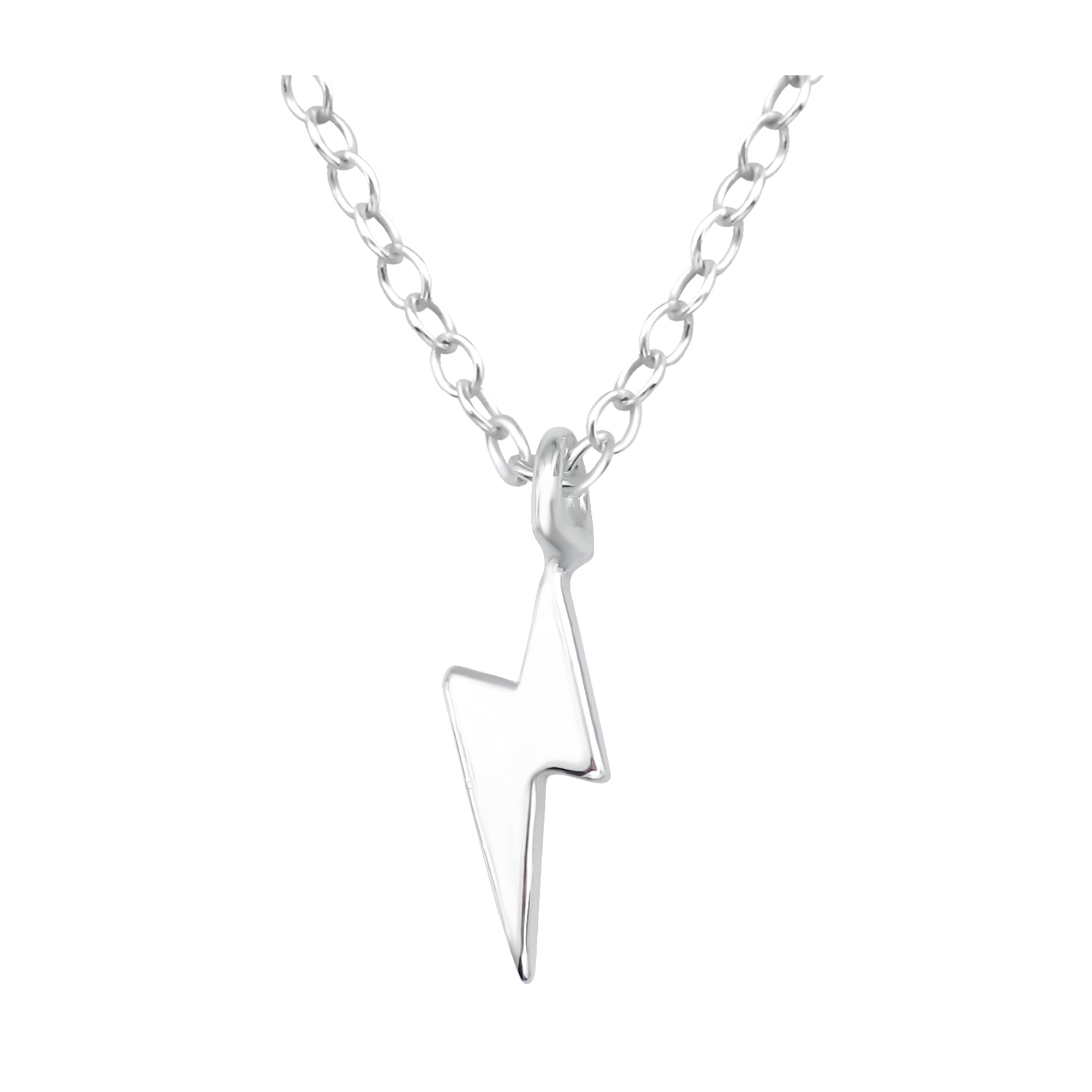 DEADBEAT Rock-Solid 925 Silver Lightening Bolt Necklace Gift Pack