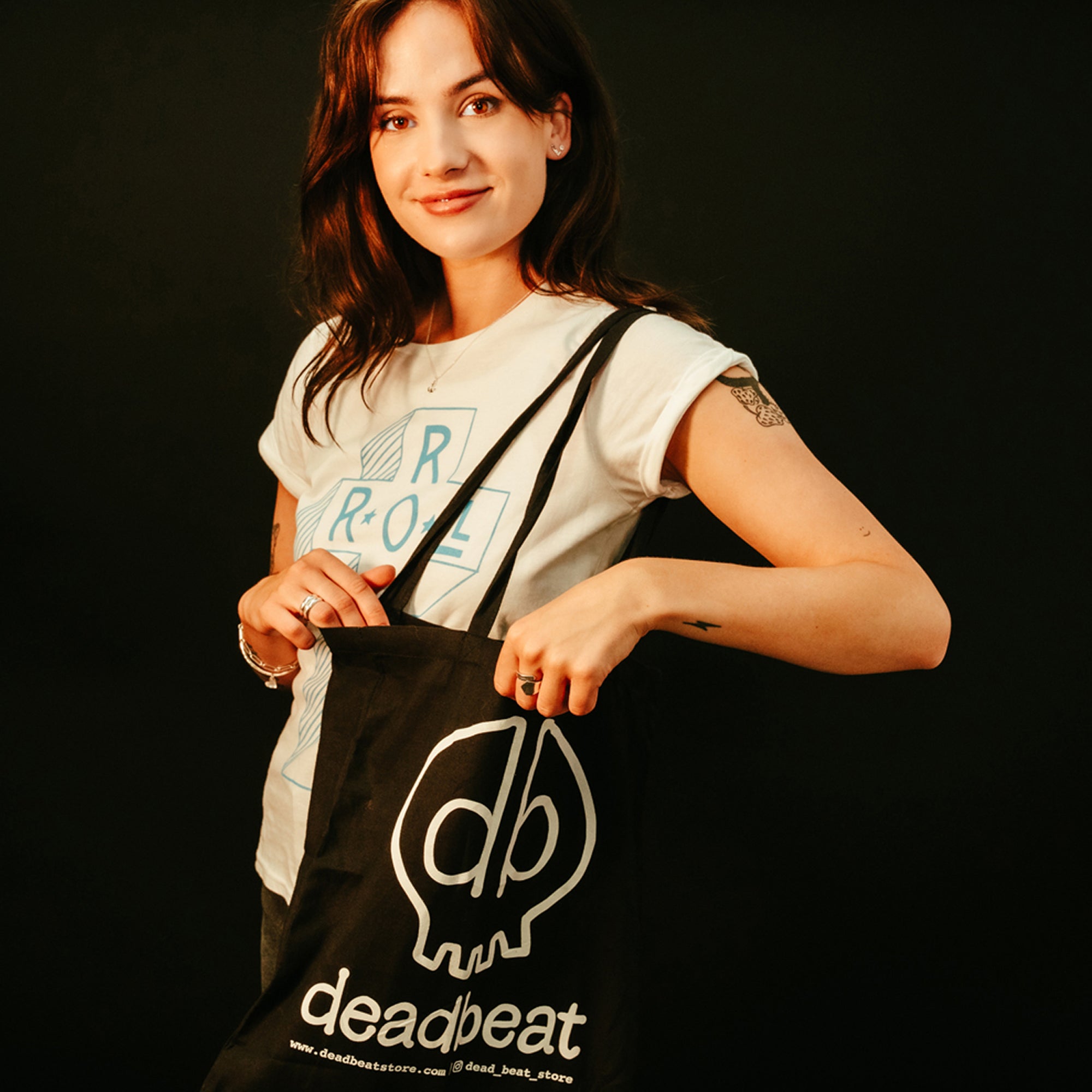 Black Tote Bag by db deadbeat