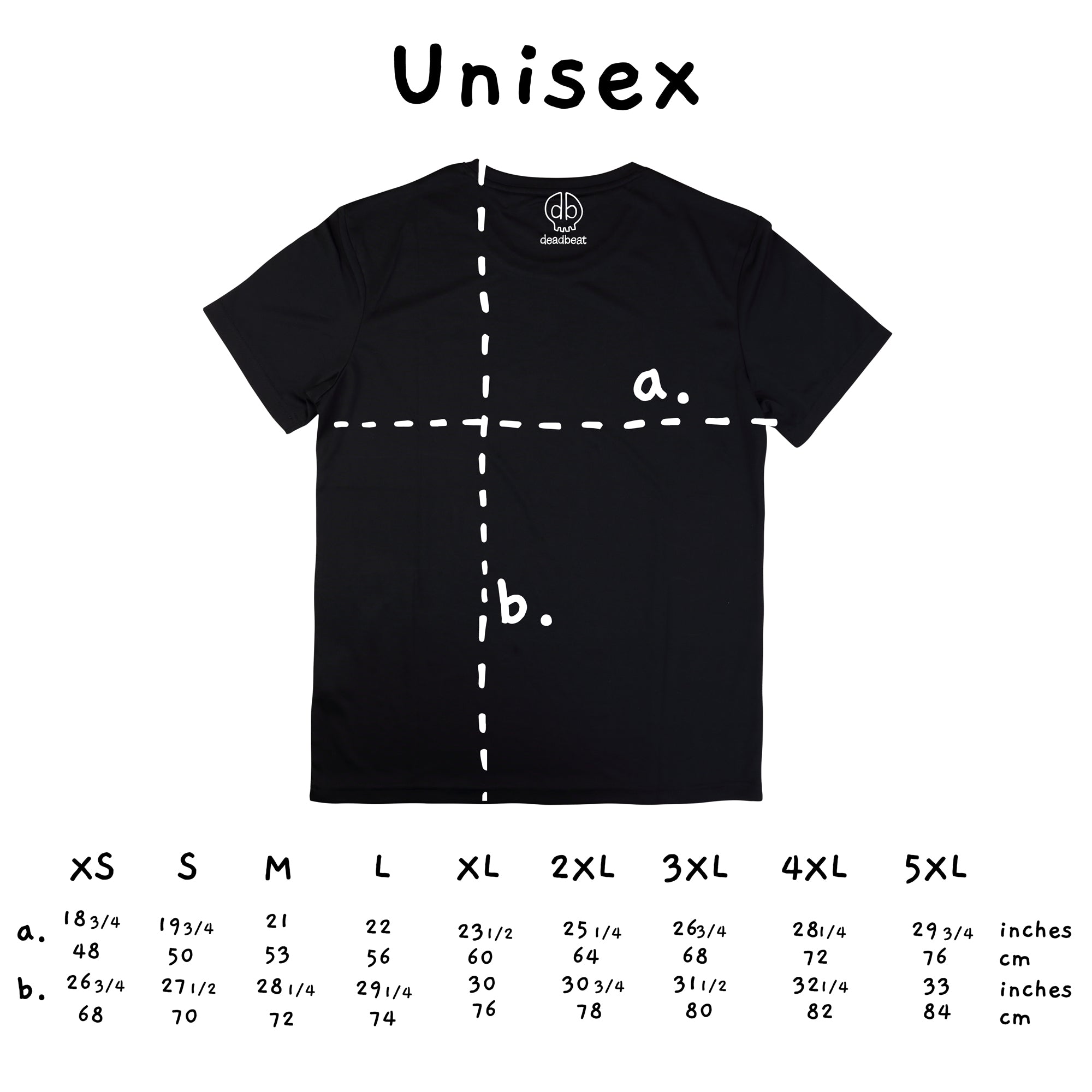 db DEADBEAT Rock and Roll Cross Motif Screen Printed Eco-Friendly Unisex Black T-Shirt for Men, Women and Teens