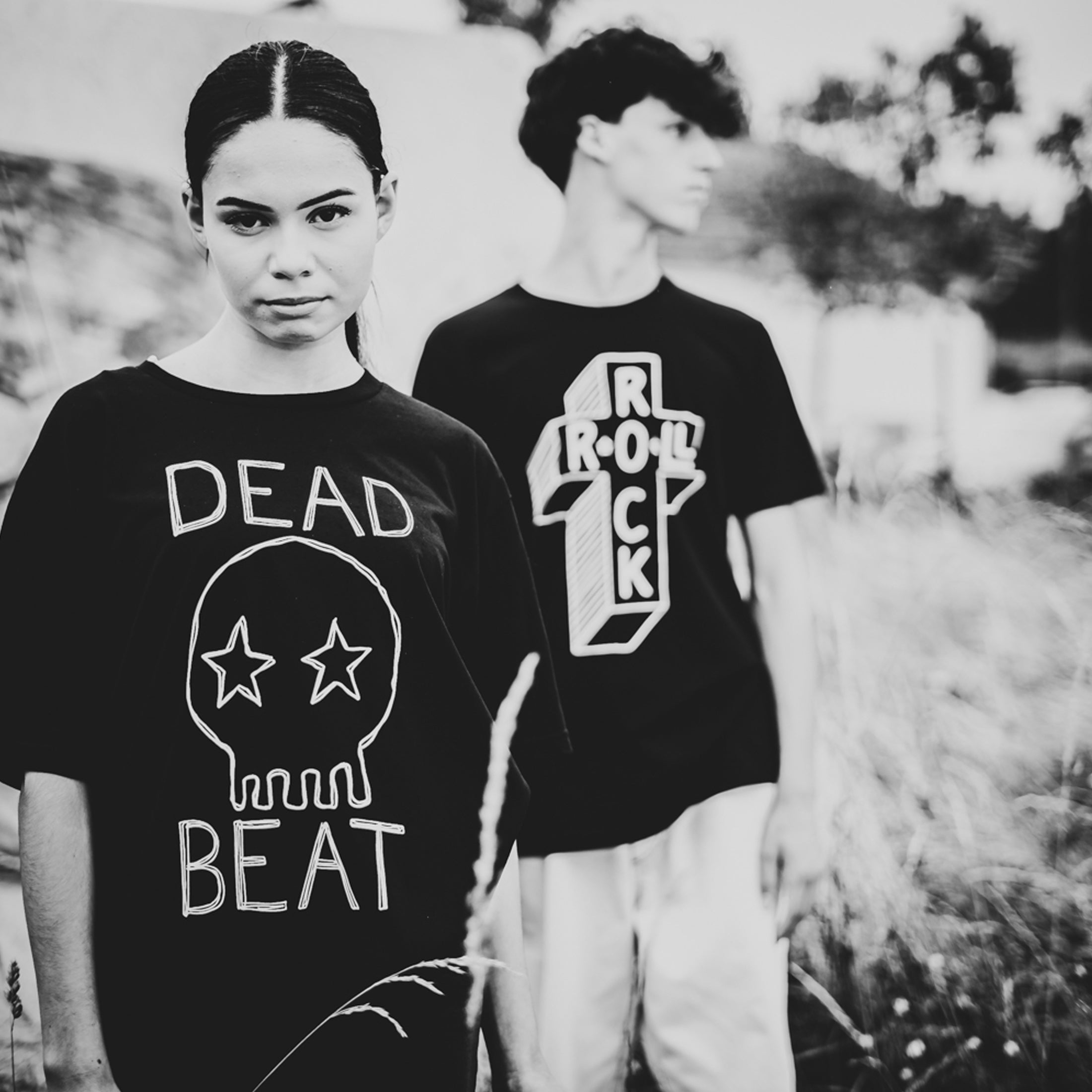 db deadbeat Skull Motif Screen Print Eco-Friendly T-Shirt, Men's & Unisex