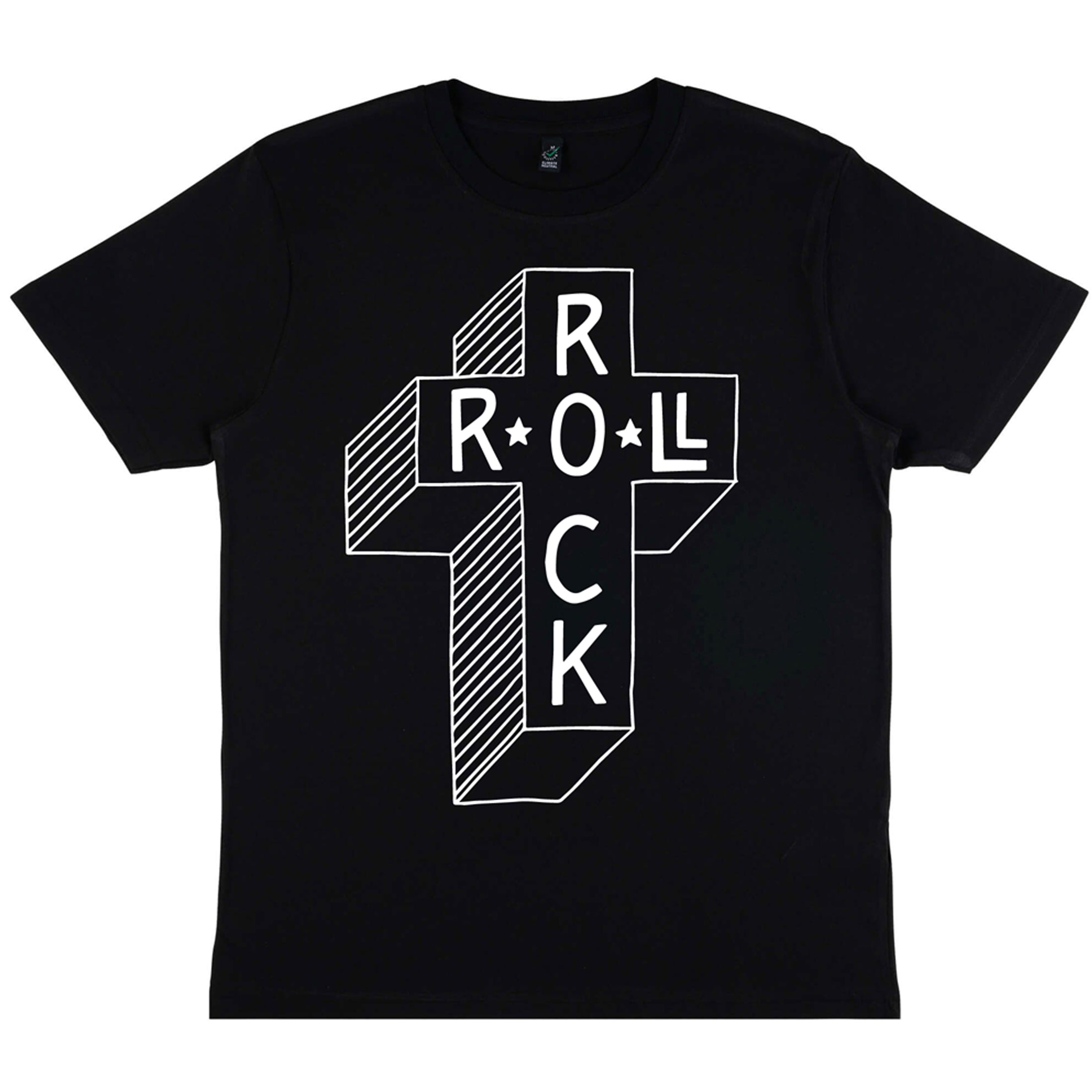 Rock Cross Black Unisex T-Shirt by db deadbeat